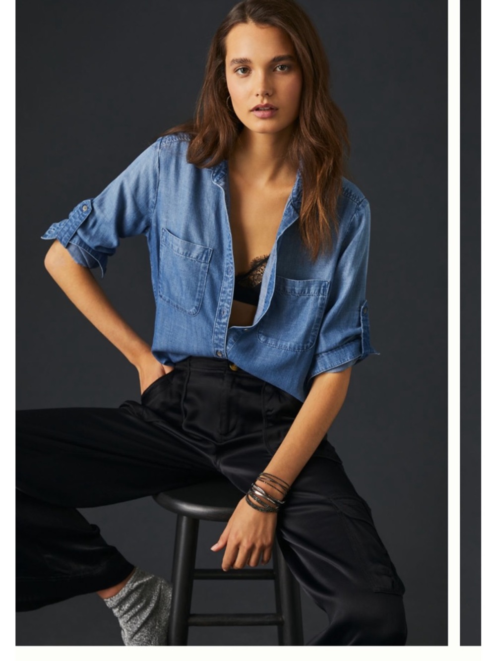 Cloth & Stone Chambray Buttondown Shirt